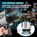 Bubble Gun -60 Holes Bubble Guns Machine Led Lights-rechargeable Battery