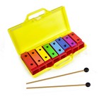 8 Notes Chromatic Xylophone Glockenspiel Resonator Bells With Yellow Case