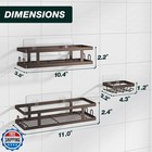 Youvip Adhesive Shower Caddy shower Shelves With Soap Holder And 12 Hooks rus