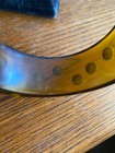 Schultz Bakelite Bracelt Honey See Through Coler With White Dots