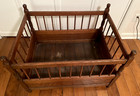 Antique Handmade Wooden Baby Crib