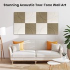 8 Pack Acoustic Panels  Decorative Soundproof Wall Panels  12  X 12  X Brown