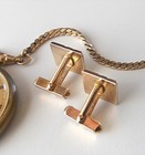 Vintage Mid-century Signed Anson Pat  Pend Men s Gold Tone Cuff Links