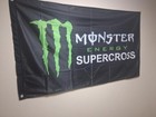 Monster Supercross Flags 3x6 Kawasaki Honda Yamah Ktm Ducati Buell Moto Cross