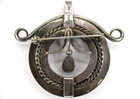 Navajo Naja Pendant pin  Sterling Silver  Turquoise  For Squash Blossom Necklace