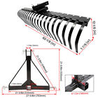 For Atv Utv Sxs Compact Tractors 3 Point Landscape Rake W 2  Hitch Receiver Cat1