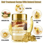Keratin Hair Serum Capsules Argan Oil Anti Frizz Treatment Dry Damaged Hair