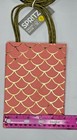 Spritz Party Treat Bags Mermaid Scales 6x5 Aqua Pink Salmon Handles 12 Count