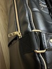Mory June Moses Basket Baby Carrier Black Leather Warm Pockets Open Box New