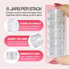144 Pieces 10g 10ml Acrylic Stackable Clear Round Container Jar With Screw Cap