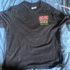 Ac dc Back In Black European Tour 1980 1981 Black Men T-shirt Medium Rock   Roll