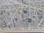 Vintage 1950s Paris City Map Blondel La Rougery Large Folding  Map France 39 