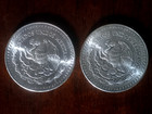 Lot Of 2  1985  Mexico 1 Oz Silver Libertad Una Onza Plata Pura  999