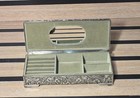 Vintage 1992 Godinger Silver Plated Jewelry Box Ornate Floral Velvet Mirror 9 