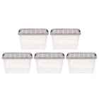 32 Qt Plastic Storage Bins Tote W  Lid Stackable Containers Organizing Clear Box