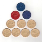 10 Vintage Poker Chip Airplane Jockey On Horse Fleur-de-lis