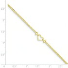 14k Gold Fancy Heart Anklet Chain Jewelry 9 