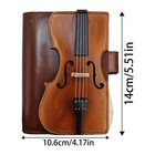 Retro Notebook Diary Notepad Vintage 3d Violin Design Pu Leather Note Book Gift 