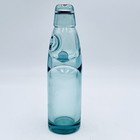 Vtg Antique Codd Neck Marble Bottle Green Blue Glass Soda Mineral Water Pot Pop