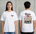 Coors Banquet Beer Truck Dog Vintage Graphic T-shirt Black Mens Tee