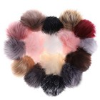 Abgream 16 Pieces Faux Fur Pom Pom Balls - Diy Mix Colors Fluffy Pompom Style A