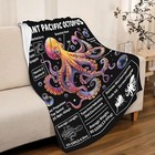 Octopus Throw Blanket  Anatomy Print   50  X 40  Kids