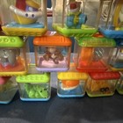 Fisher-price Peek-a-blocks Lot Clear Stacking Blocks W  Figures  Mixed Colors