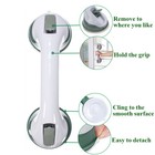 2x Bath Shower Grip Handle Bathroom Suction Cup Grab Bar Safety Rail Tub Support