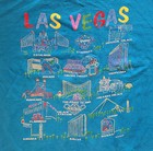 Vintage Las Vegas Night Bed Shirt  - Glam Single Stitch Casino Sleep 80s Rare