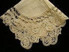 Outstanding Rare Antique Hand Made Battenberg Lace Wedding Hanky C1900 Pristine