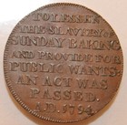1795 English Token - 1 2 Penny -middlesex -dennis    - Dh 297   Lot 113