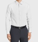 Calvin Klein Men Slim-fit White Long-sleeve Spread Collar Dress Shirt 15 32 33