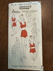Vtg Dazian s    bodice   Trunks    Girls Sz 8 Sewing Pattern 1940 s Complete Rare
