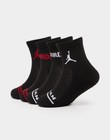 Nike Boys Jordan 6 Pack Cushioned Ankle Socks Black Size Medium 5y-7y Shoe New 