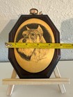 Scottish Terrier Etching By Earl Sherwan  Wood Trim  Glass Etching  Gold Hardwar