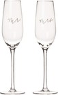 Mr    Mrs  Champagne Flute Set - Elegant His And Hers Wedding Toasting Glasse   