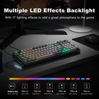 Gray Black Ak96 Wired Mechanical Gaming Keyboard Full Keys Led Backlit Custom