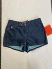 Birdwell Beach Britches Womens 402 Board Shorts Navy Blue Size 2 Made In Usa