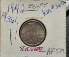 1361  1942  Egypt 2 Piastres Silver Coin Of Farouk I  af529