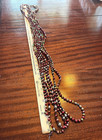 Vtg-antique Mercury Glass Bead 3-7 8 tree Garland Multi Color   Shapes 21 Ft 