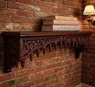 Ornate Hand Carved Wooden Wall Shelf  Antique Style Home Decor Gift Item