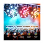 Moving Head Dj Stage Light 6-arm Rgbw With 4 Honeycomb Beams  90   Swing 540