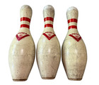 Vintage Vultex Ii Bowling Pins  Lot Of 3  Abc 328 Surlyn Coated Regulation Usa