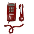 Cortelco 255447-vba-20m Red Wall Phone Single Line Corded Telephone Retro Usa