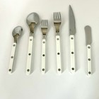 Sabre Paris Bistrot Cutlery Set Ivory white Handle 6 Piece Flatware