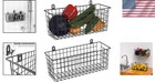 Extra Large 2-pack Wall Mounted Wire Baskets - Rustic Farmhouse Style