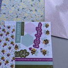 New Retired Rare Stampin Up Bee Designer 7 12x12 Paper  Stickers  Flower Lot He