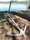 Antique 1800s Heavy Folding Cast Iron Sailboat Ship Boat Anchor 55 Lbs 40 