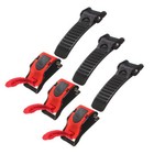 3pcs Best Motorcycle Bike Helmet Quick Release Clip Chin Strap Pull Buckle - Red