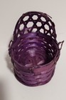 Vintage Dollhouse Miniature Purple Wicker Baby Crib Bassinet 6 X 4  1 24 Scale